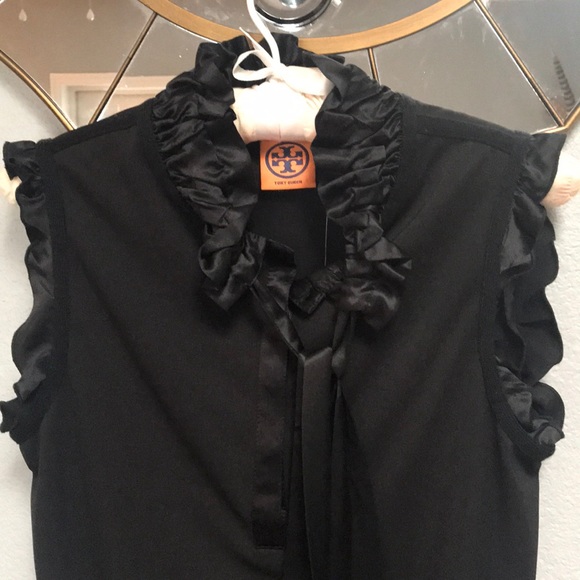 Tory Burch black dress shirt - Picture 2 of 4
